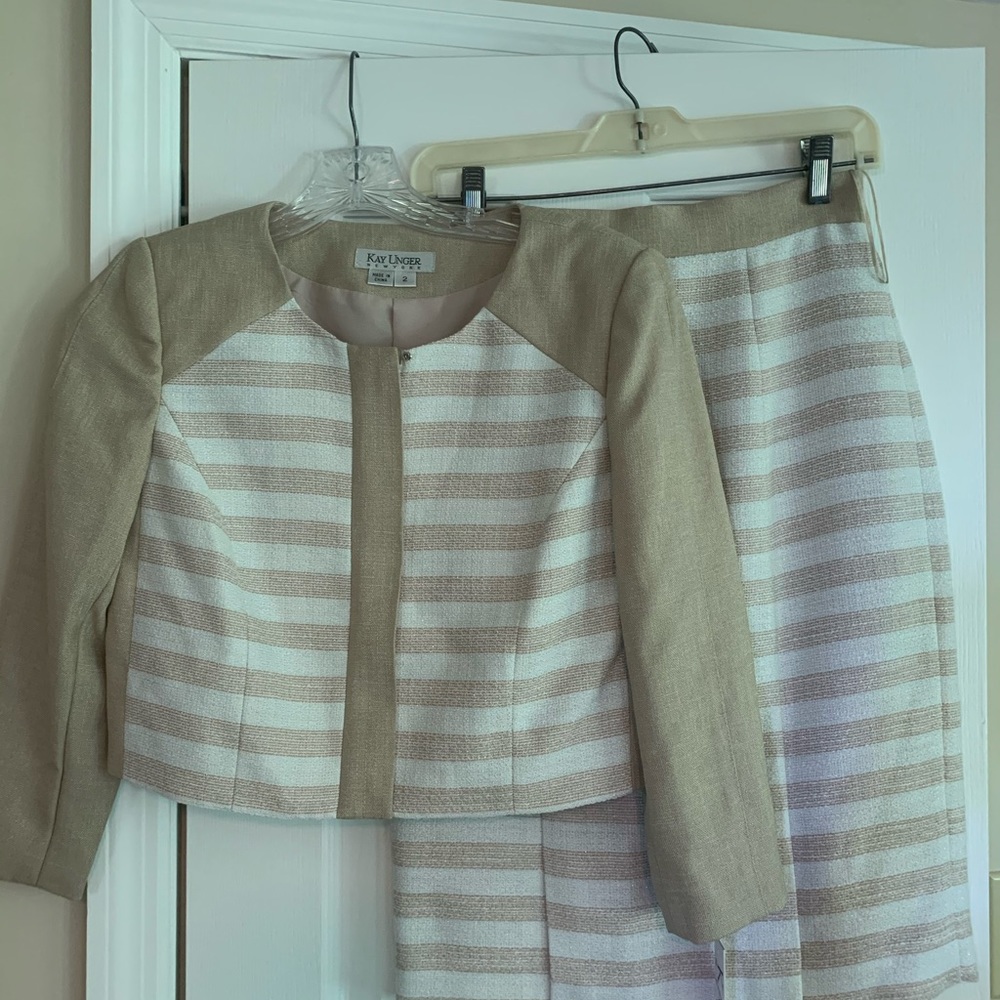 suit set - cropped top/ high waisted pencil skirt